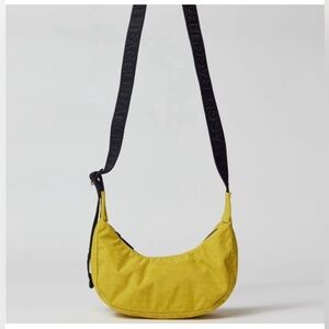 NWT BAGGU Mini Nylon Crescent Bag - SOUR